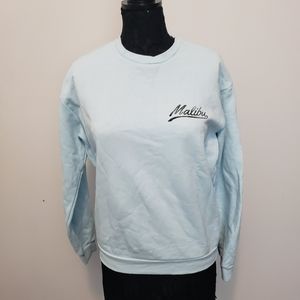 Malibu Women's Light Blue Crew Neck Sweater